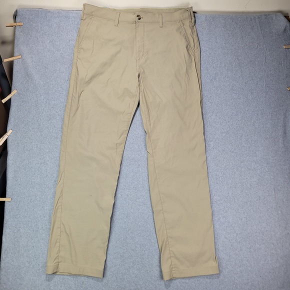 Eddie Bauer Mens Takeoff Chino Pants‎ 36x32 Beige Performance Stretch Outdoor - Picture 1 of 11